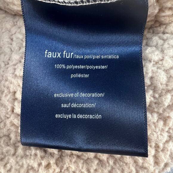 Tommy Hilfiger Sherpa Fleece Women's L Beige Quarter Zip Cozy Normcore Winter - Picture 8 of 8